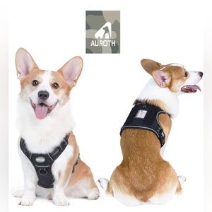 NWT Auroth Tactical Comfort Dog Harness Reflective Breathable Padded Black M